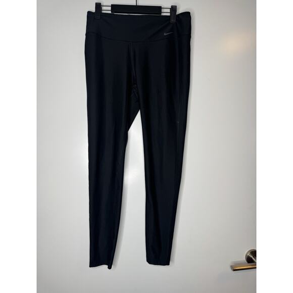 NIKE Womens Power Tight Fit Training Tights-Black/Cool Grey Size LARGE - Picture 1 of 9